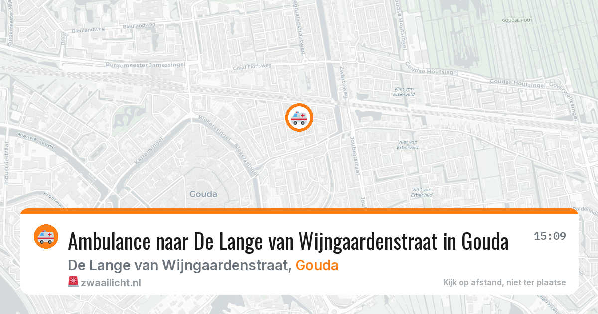 Ambulance naar De Lange van Wijngaardenstraat in Gouda — 29 jun 2026