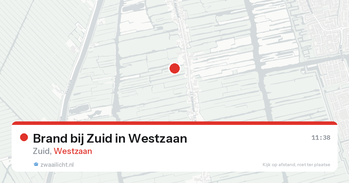 Brand bij Zuid in Westzaan — 22 aug 2026