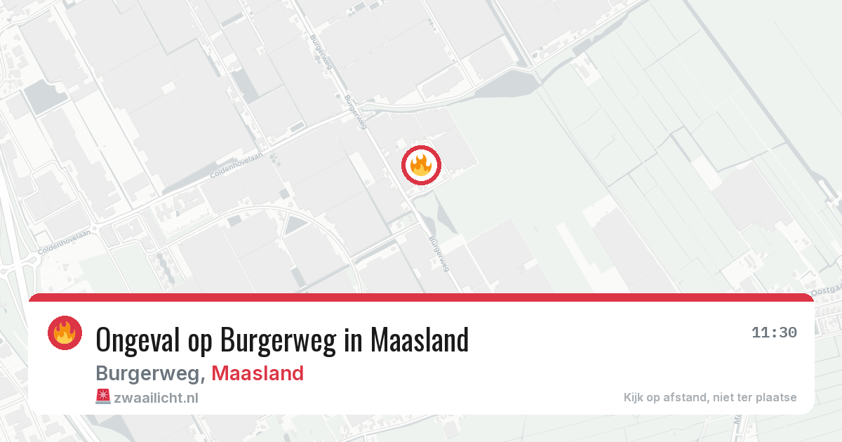 Ongeval op Burgerweg in Maasland — 25 jun 2026