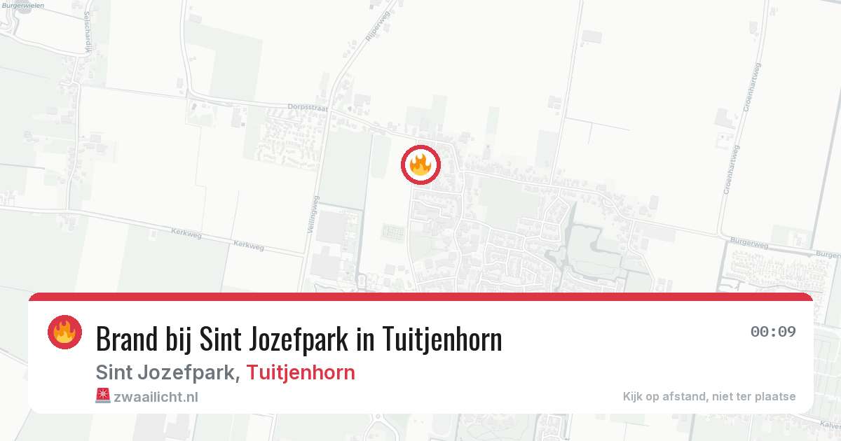 Brand bij Sint Jozefpark in Tuitjenhorn — 30 jul 2026
