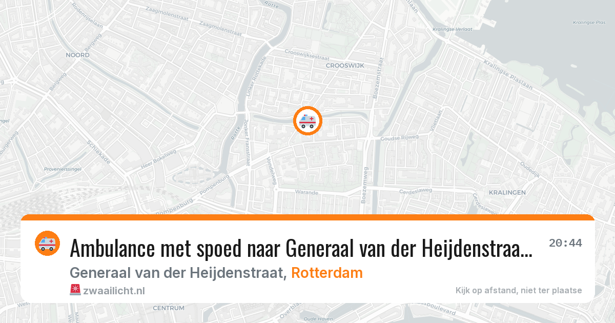 Ambulance met spoed naar Generaal van der Heijdenstraat in Rotterdam — 1 apr 2026