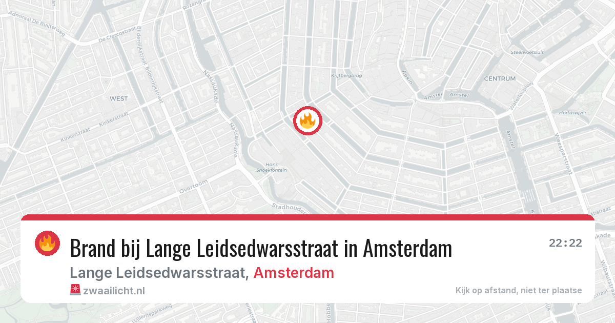 Brand bij Lange Leidsedwarsstraat in Amsterdam — 3 aug 2026
