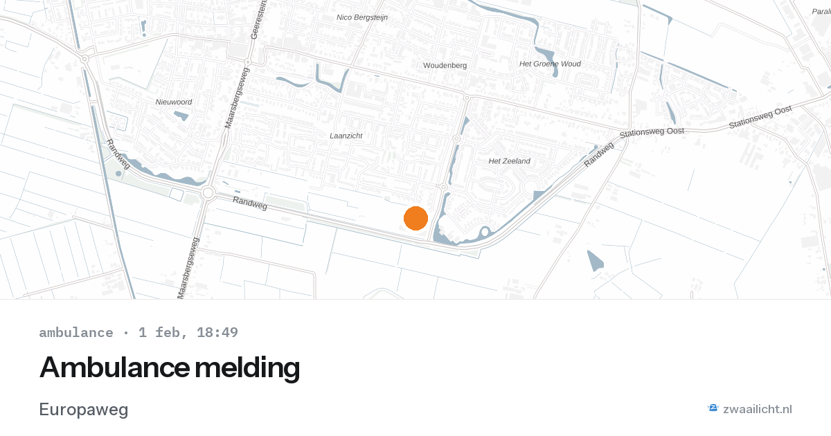 Ambulance melding — 1 feb 2026