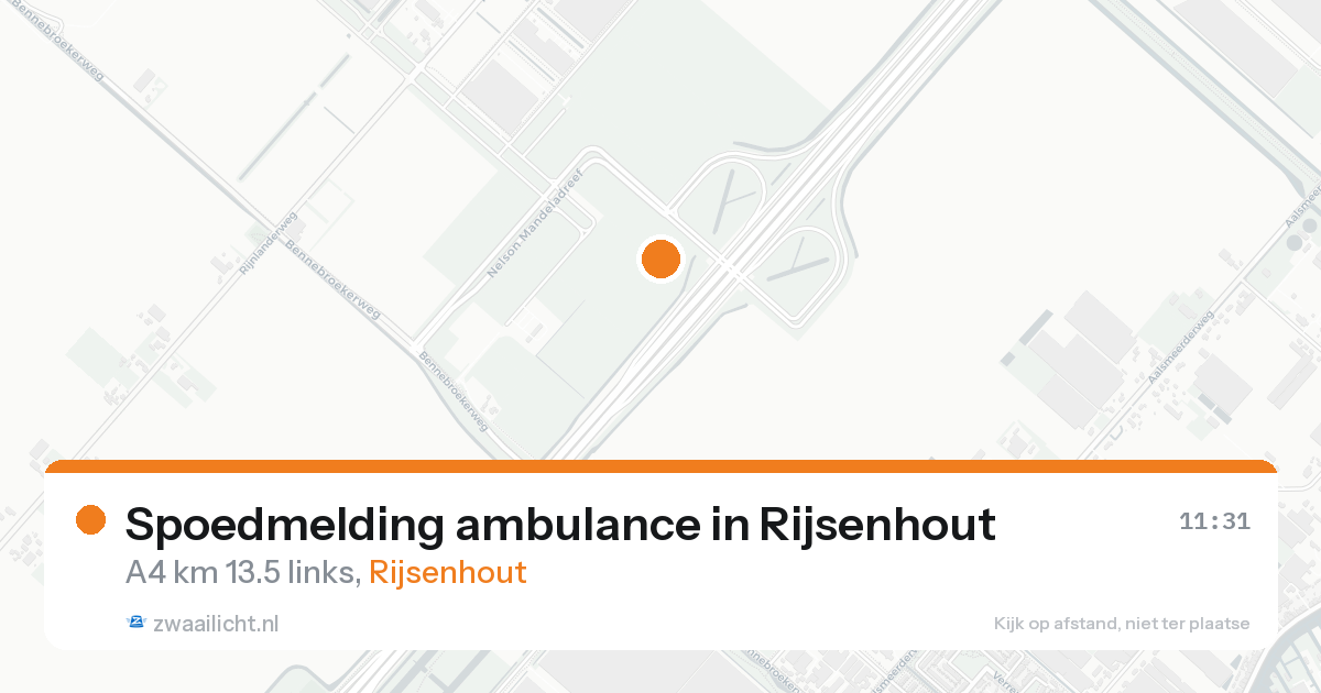 Spoedmelding ambulance in Rijsenhout — 22 aug 2026