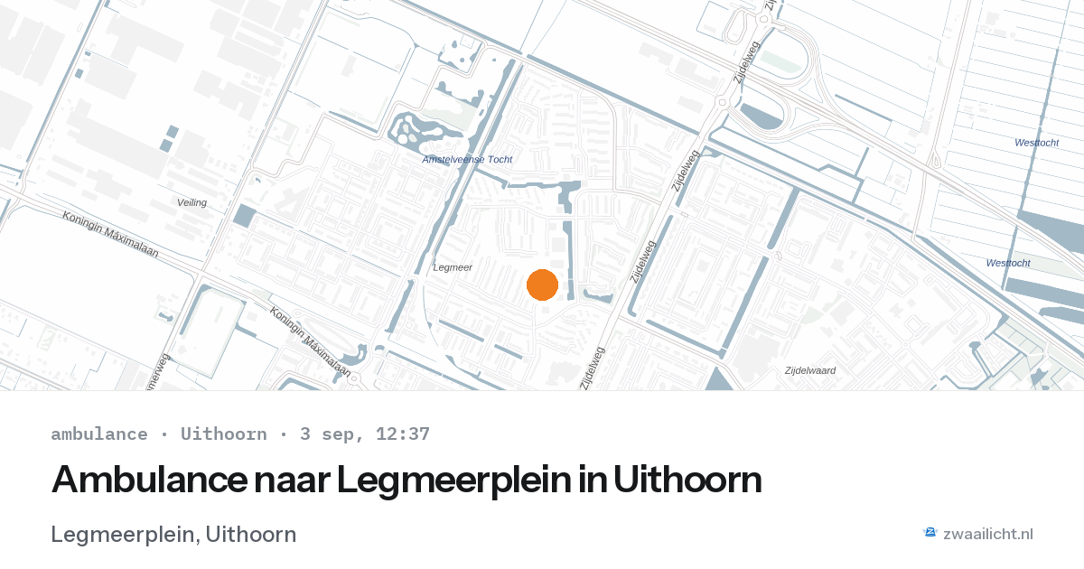 Ambulance naar Legmeerplein in Uithoorn — 3 sep 2026