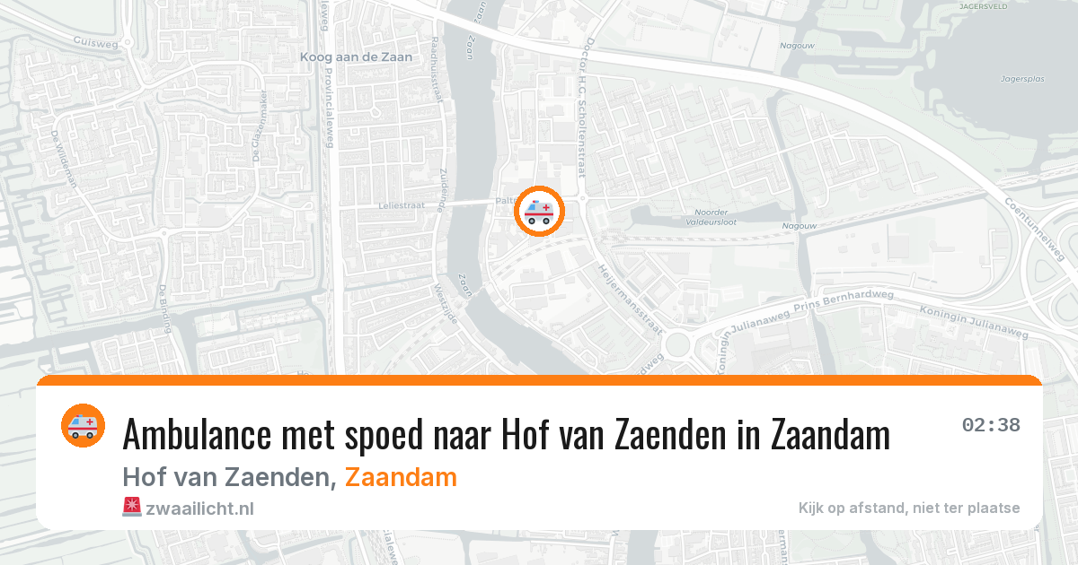 Ambulance met spoed naar Hof van Zaenden in Zaandam — 12 feb 2026