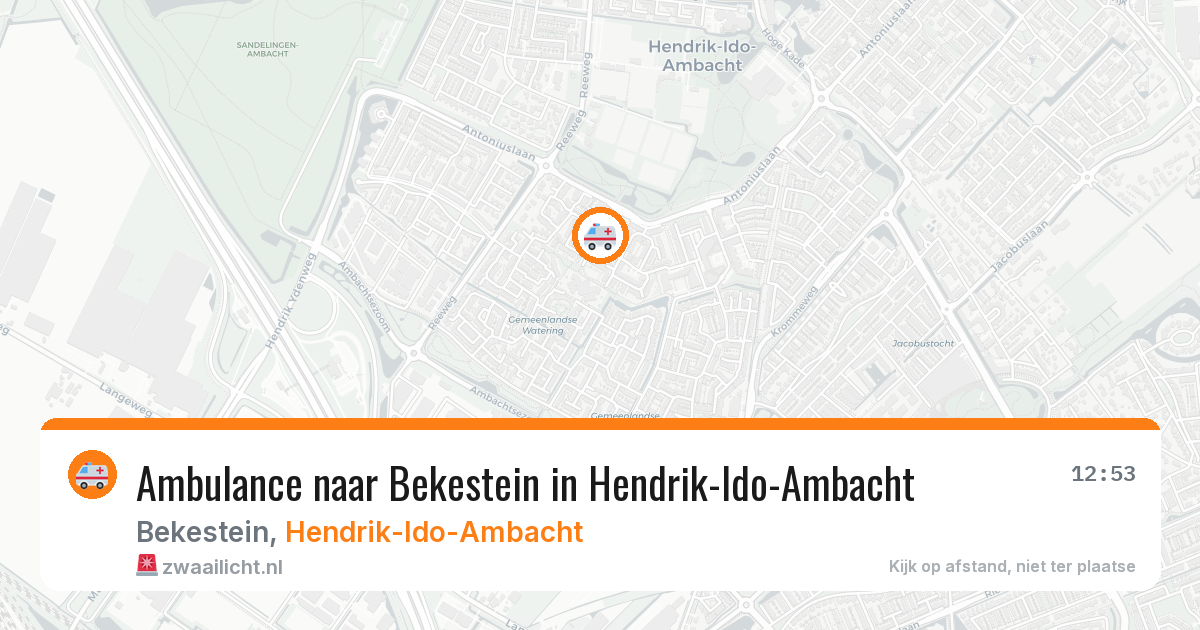 Ambulance naar Bekestein in Hendrik-Ido-Ambacht — 1 jun 2026