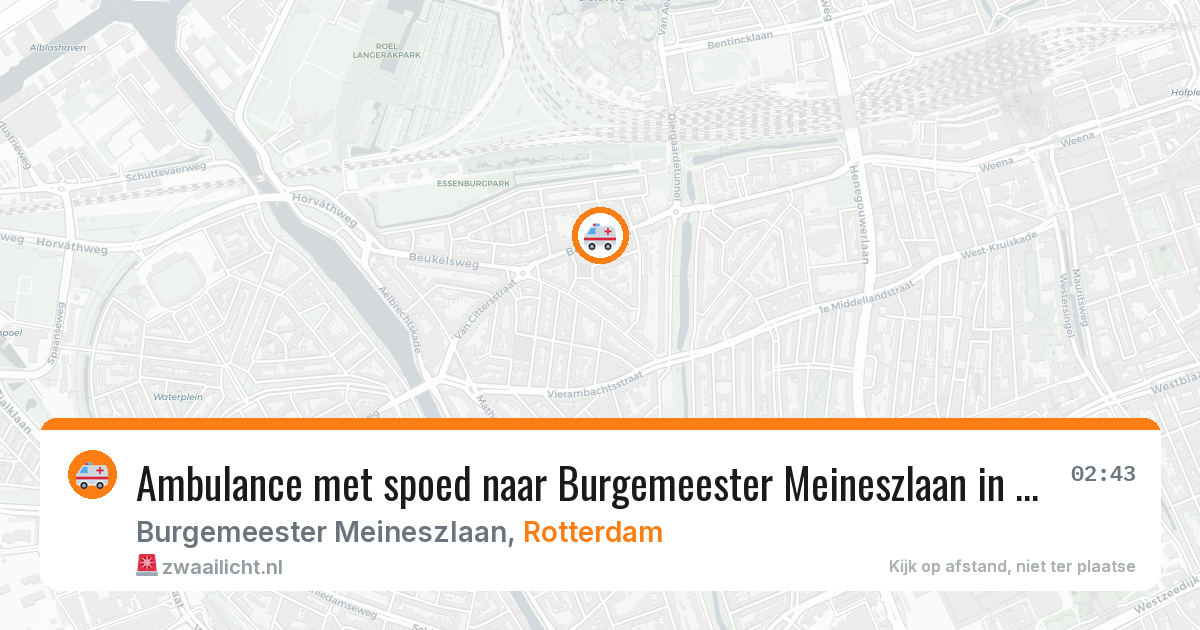 Ambulance met spoed naar Burgemeester Meineszlaan in Rotterdam — 1 jun 2026