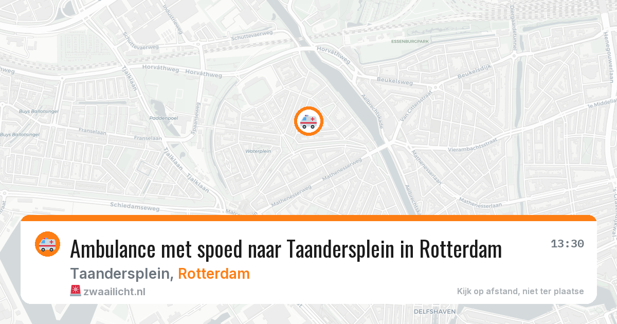 Ambulance met spoed naar Taandersplein in Rotterdam — 15 jul 2026