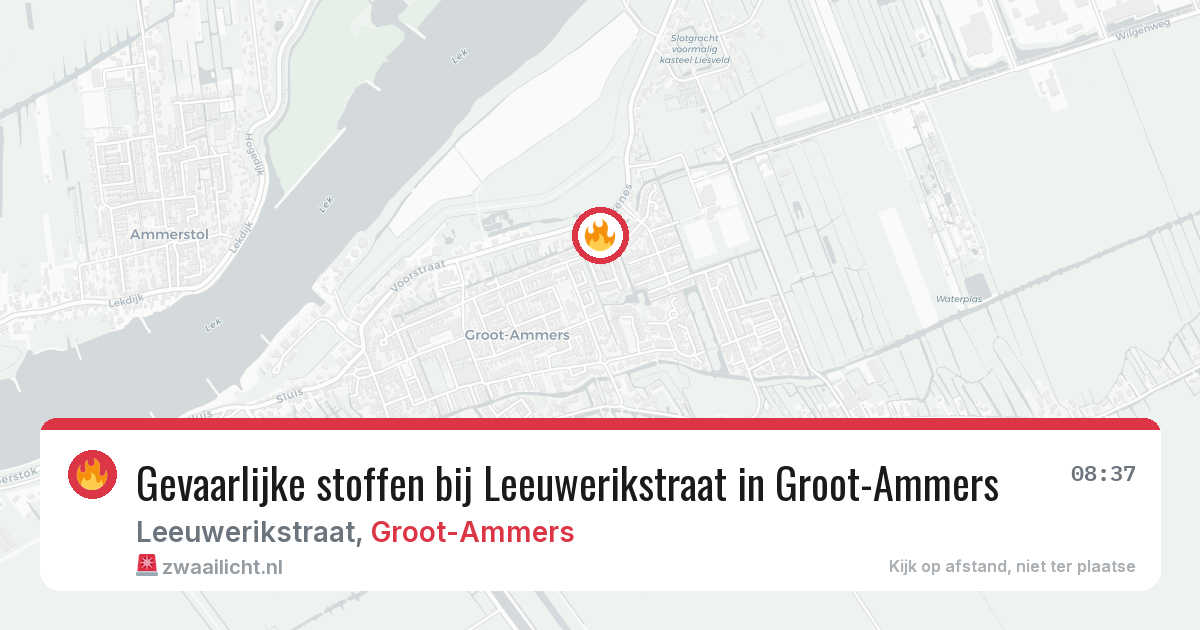 Gevaarlijke stoffen bij Leeuwerikstraat in Groot-Ammers — 14 apr 2026