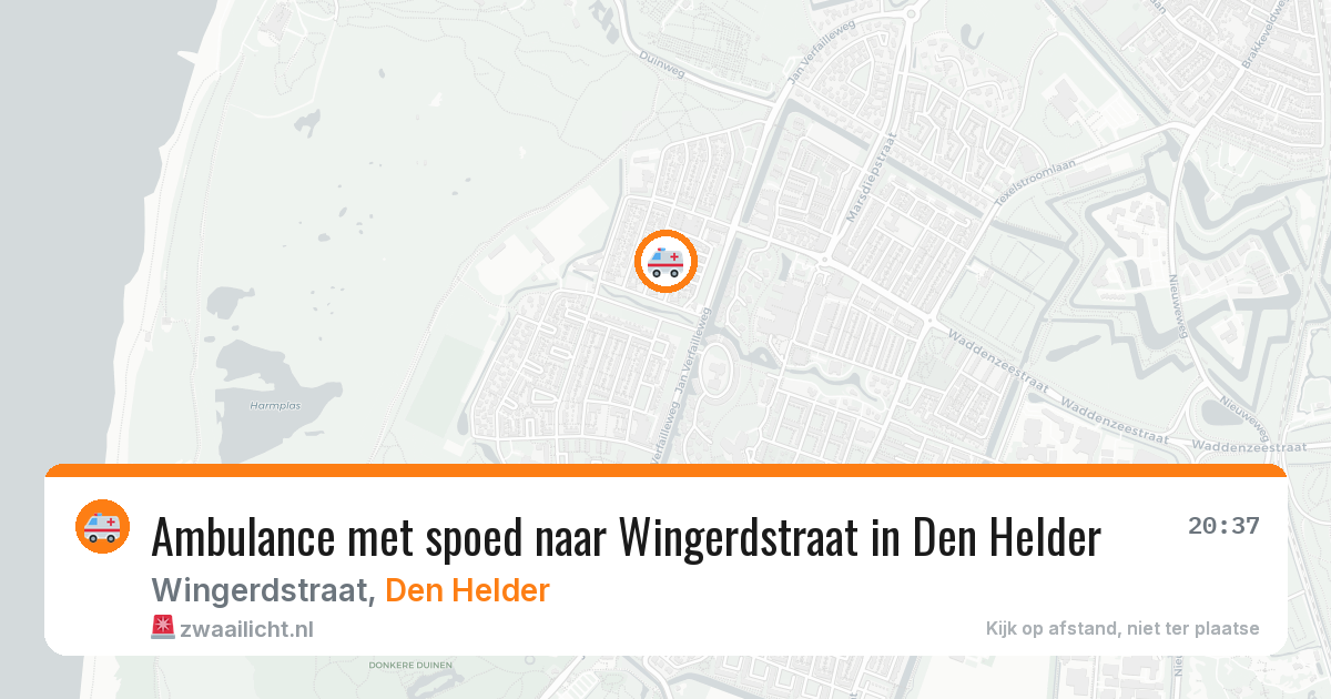 Ambulance met spoed naar Wingerdstraat in Den Helder — 2 jul 2026