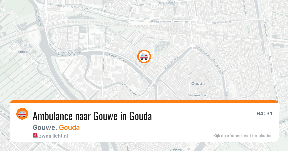 Ambulance naar Gouwe in Gouda — 18 apr 2026