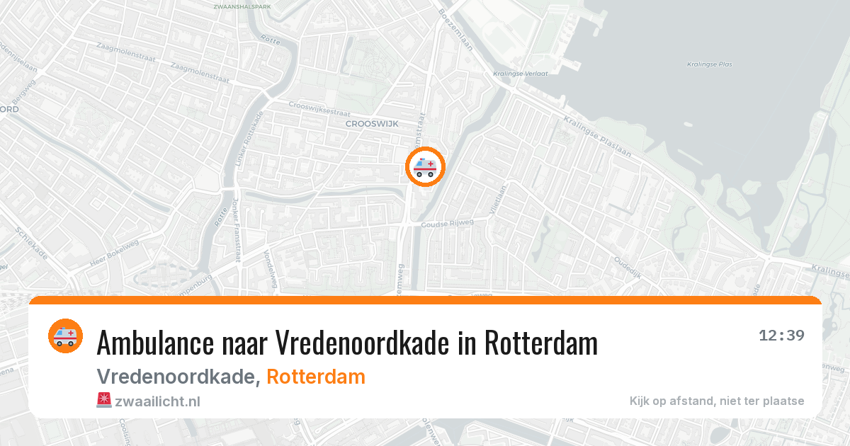 Ambulance naar Vredenoordkade in Rotterdam — 12 jun 2026