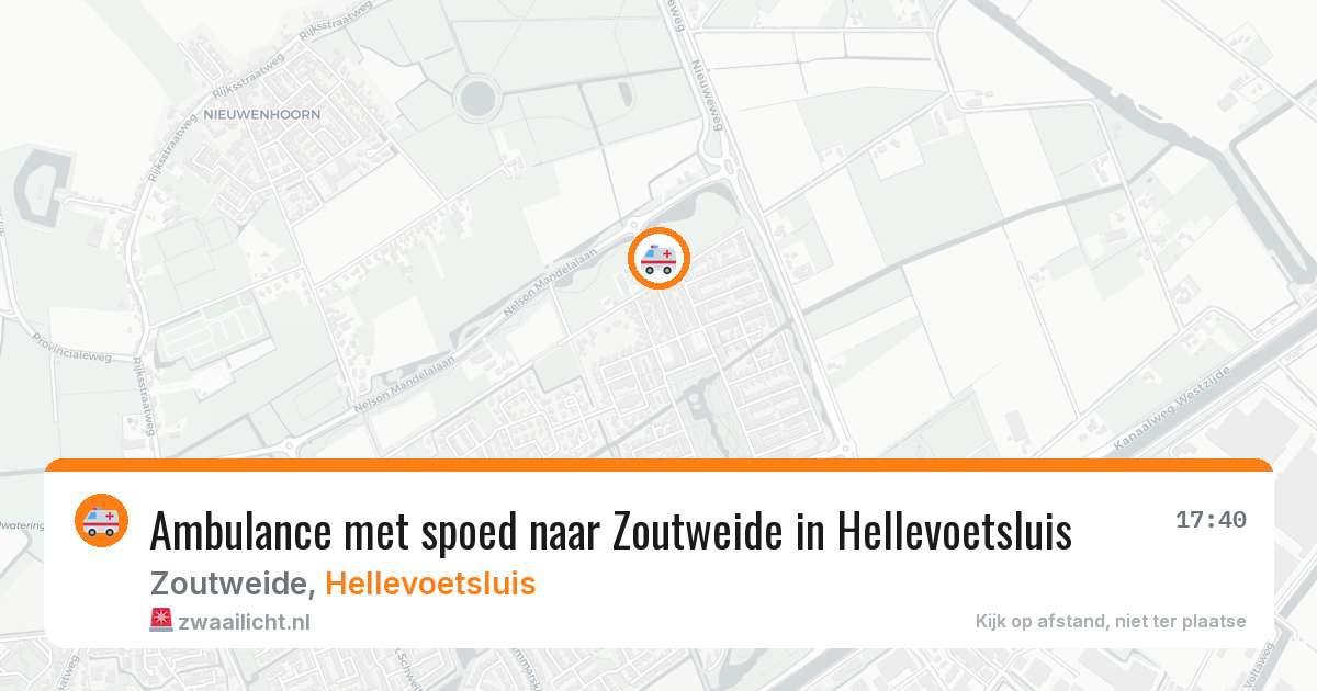 Ambulance met spoed naar Zoutweide in Hellevoetsluis — 6 apr 2026