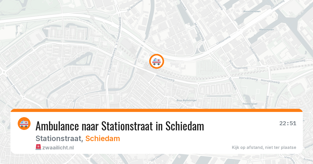 Ambulance naar Stationstraat in Schiedam — 14 jul 2026