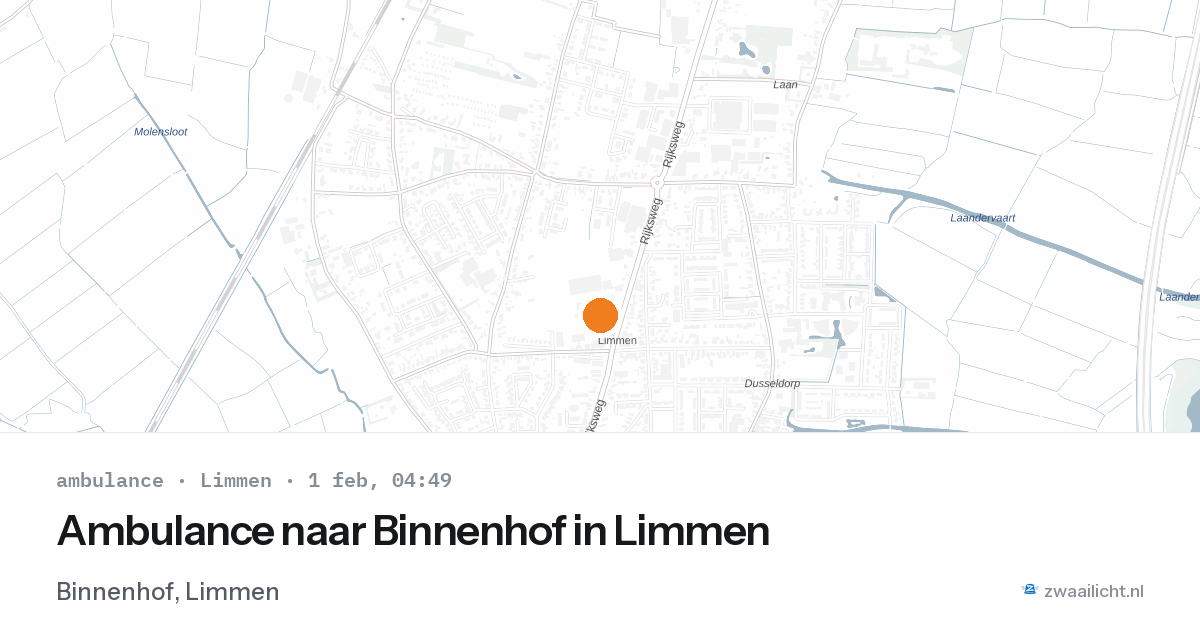 Ambulance naar Binnenhof in Limmen — 1 feb 2026