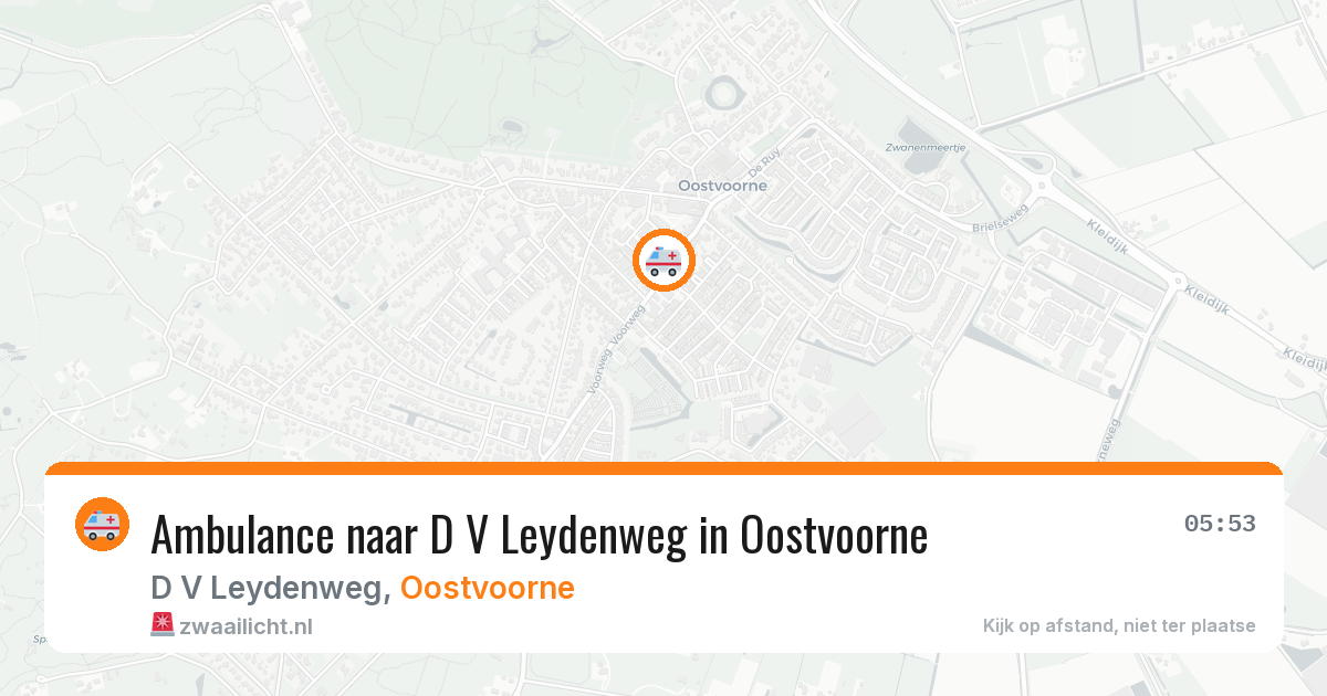 Ambulance naar D V Leydenweg in Oostvoorne — 1 jun 2026