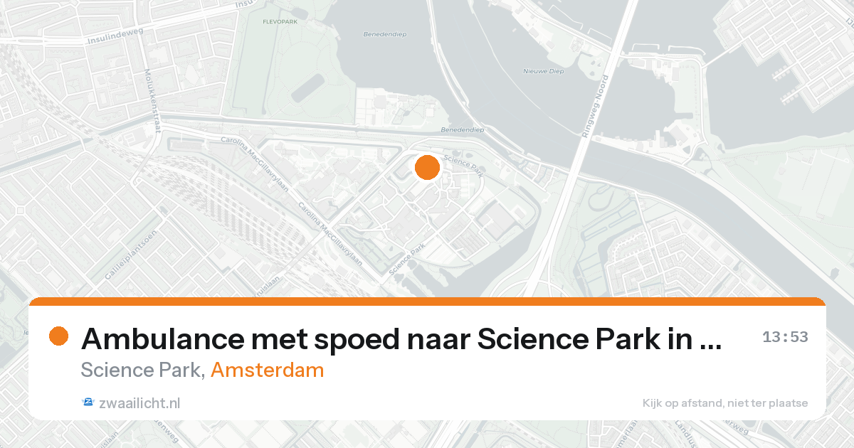Ambulance met spoed naar Science Park in Amsterdam — 31 jan 2026