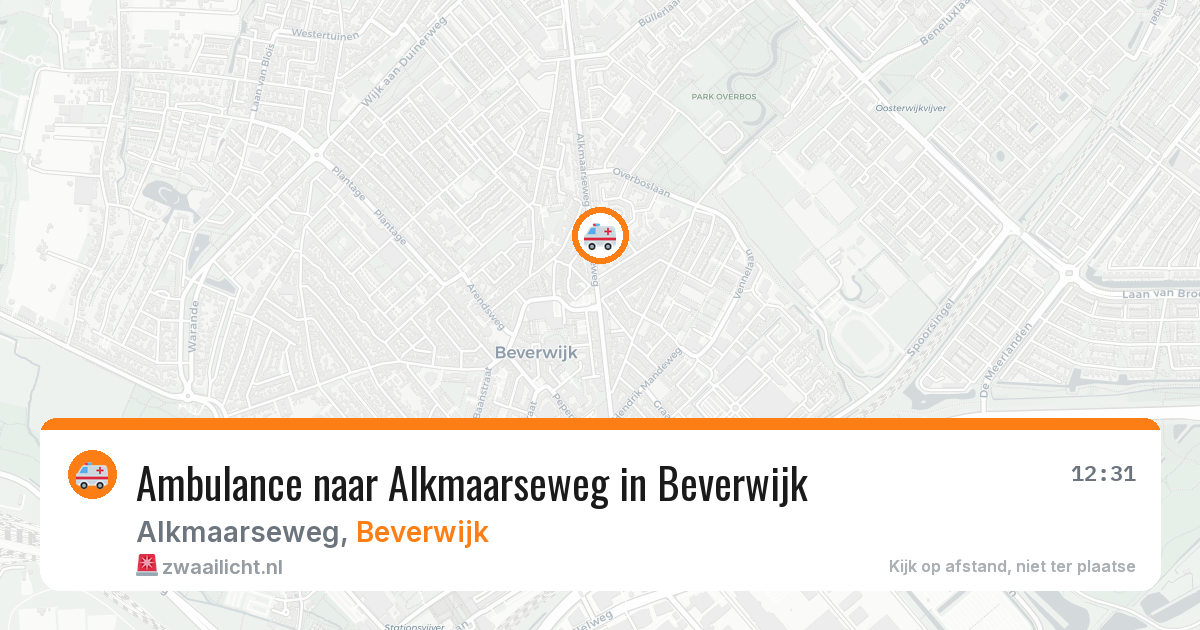 Ambulance naar Alkmaarseweg in Beverwijk — 3 aug 2026