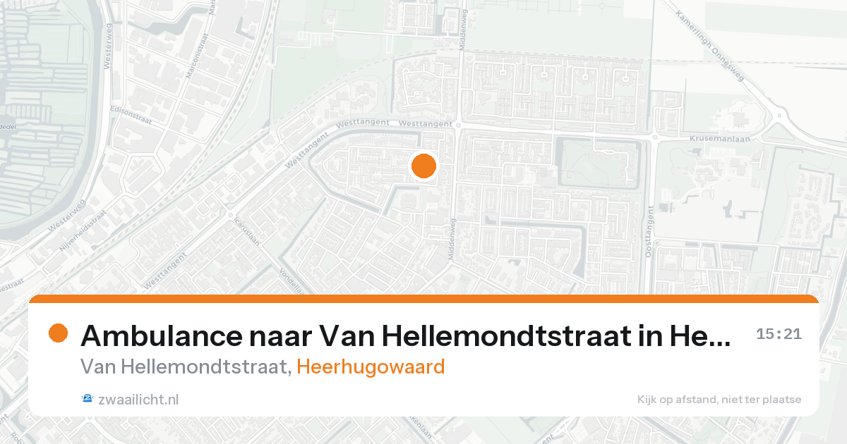 Ambulance naar Van Hellemondtstraat in Heerhugowaard — 17 aug 2026