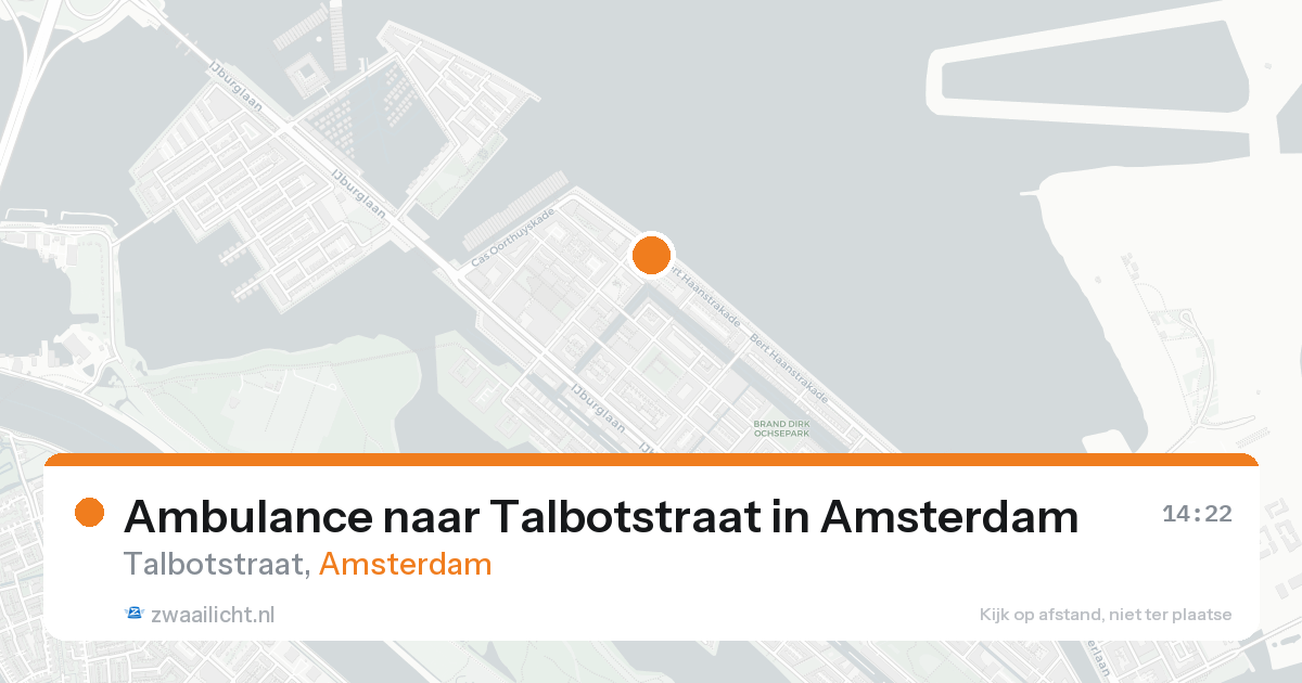 Ambulance naar Talbotstraat in Amsterdam — 25 aug 2026