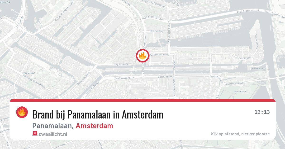 Brand bij Panamalaan in Amsterdam — 5 aug 2026
