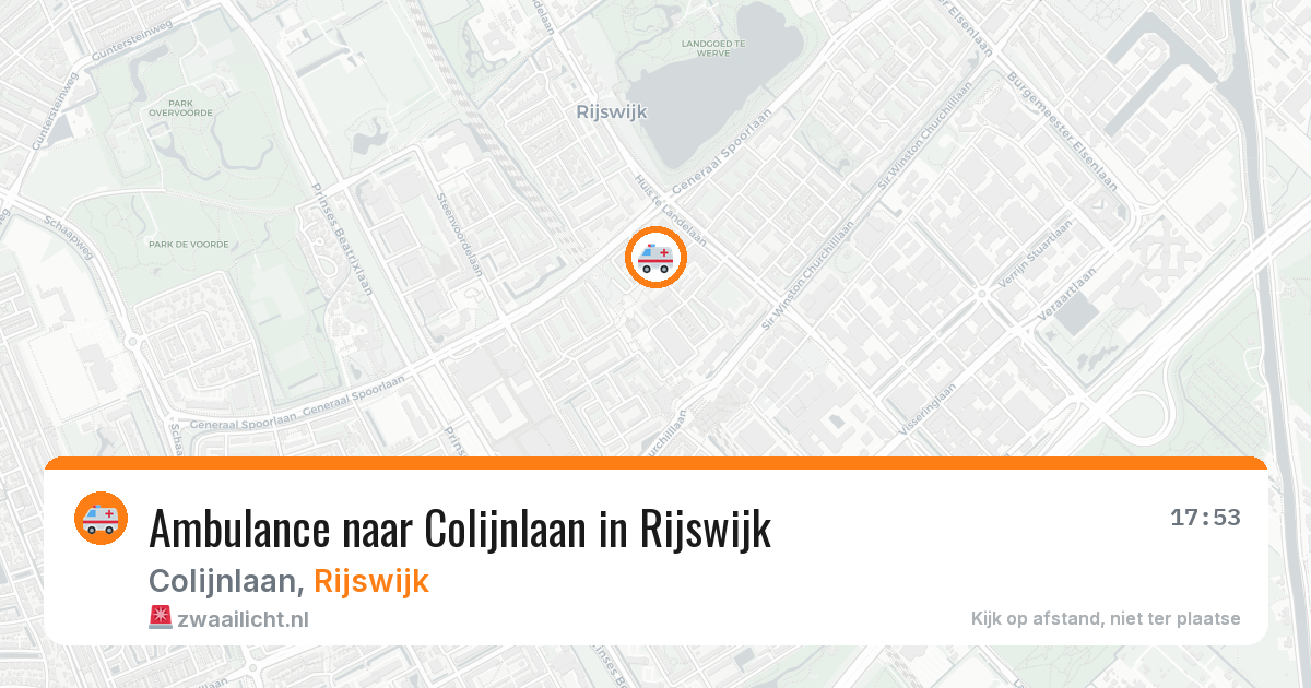Ambulance naar Colijnlaan in Rijswijk — 6 aug 2026