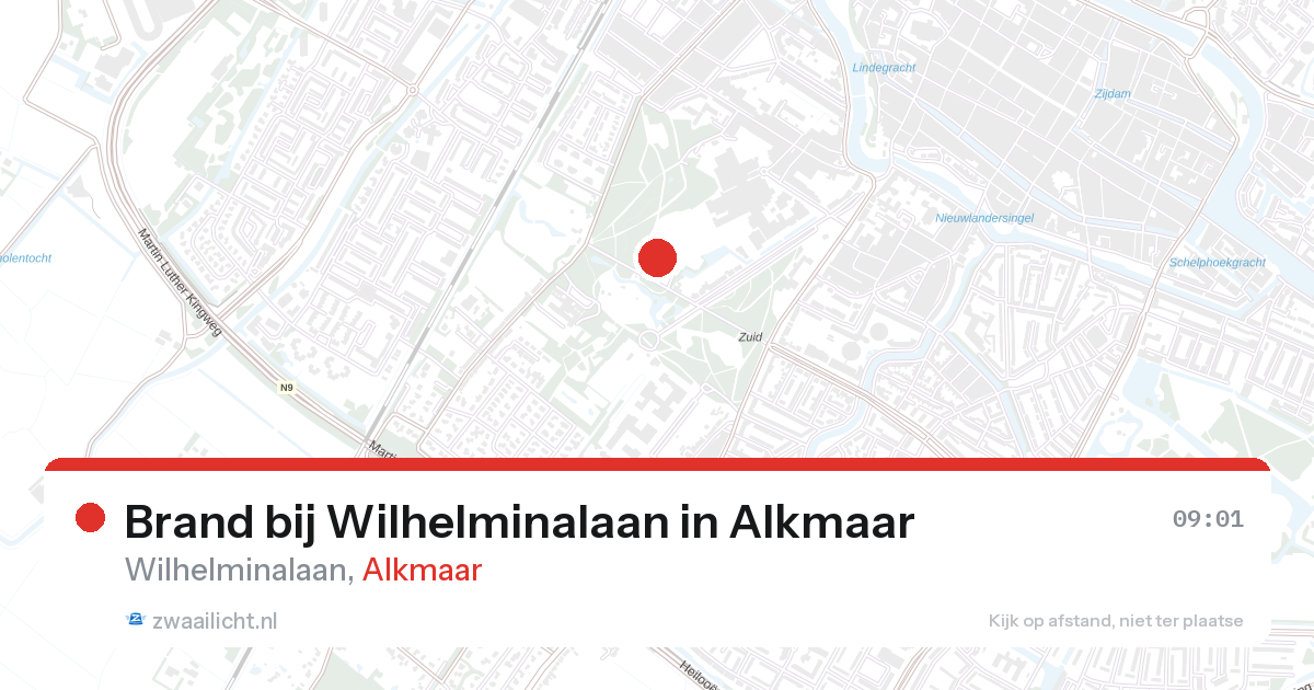 Brand bij Wilhelminalaan in Alkmaar — 8 apr 2026
