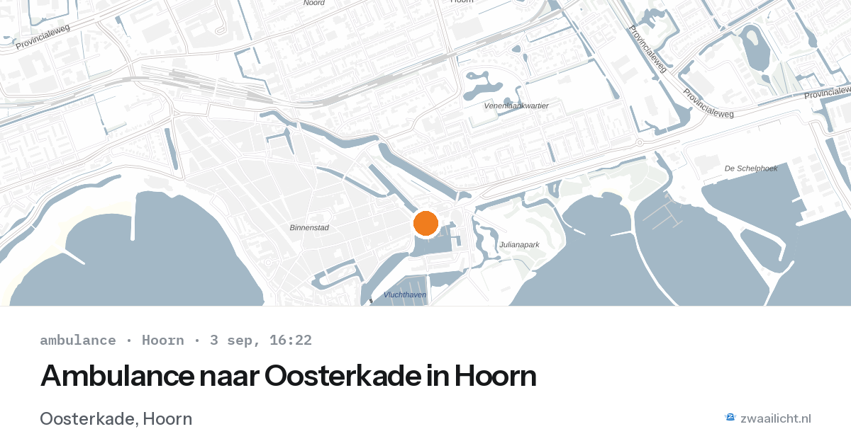 Ambulance naar Oosterkade in Hoorn — 3 sep 2026