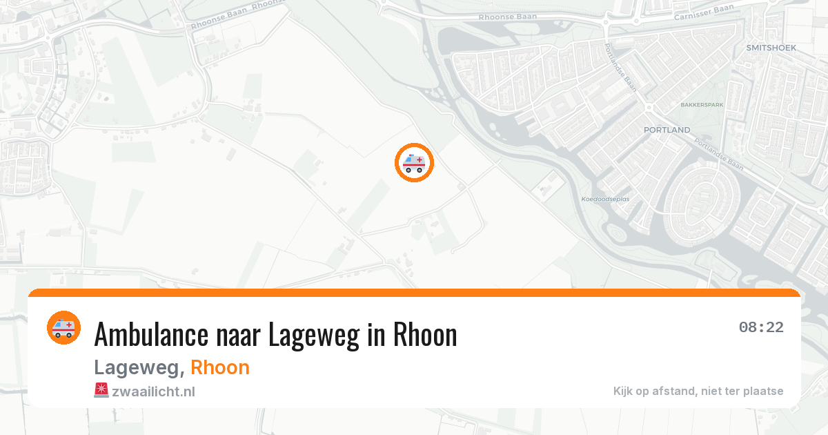 Ambulance naar Lageweg in Rhoon — 27 mei 2026