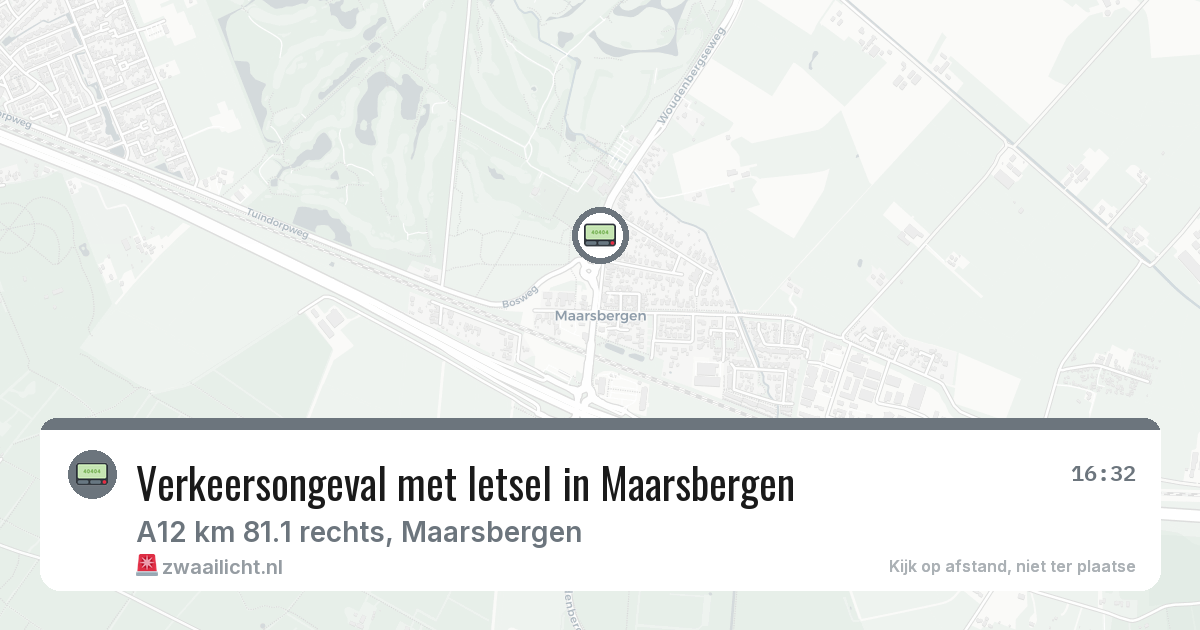 Verkeersongeval met letsel in Maarsbergen — 3 apr 2026