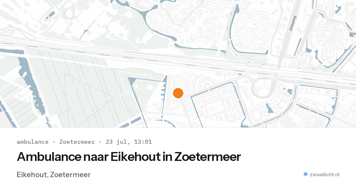 Ambulance naar Eikehout in Zoetermeer — 23 jul 2026