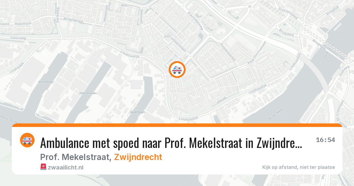 Ambulance met spoed naar Prof. Mekelstraat in Zwijndrecht — 13 apr 2026