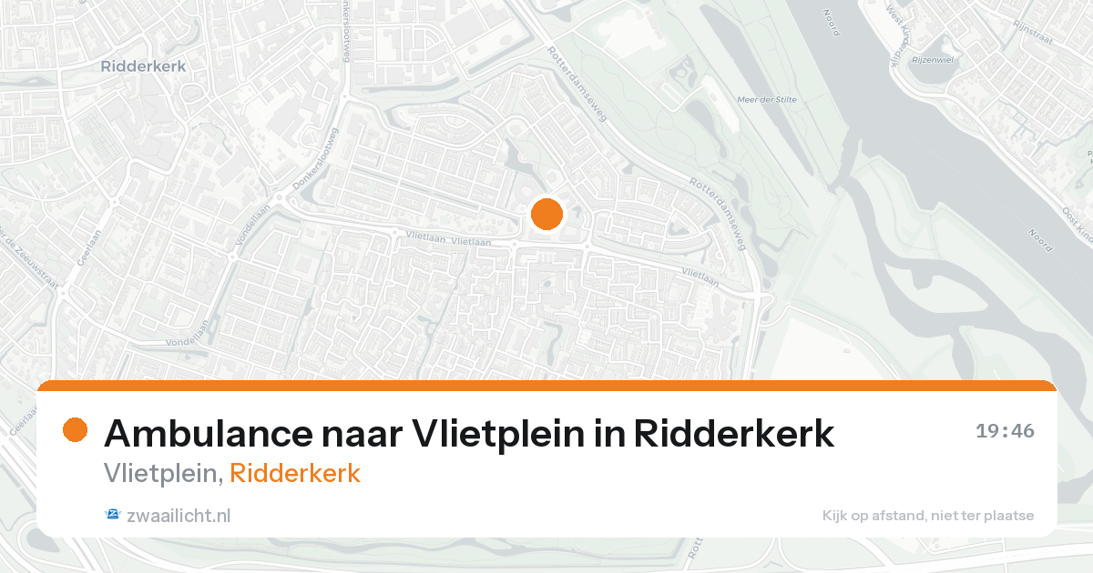 Ambulance naar Vlietplein in Ridderkerk — 30 mei 2026