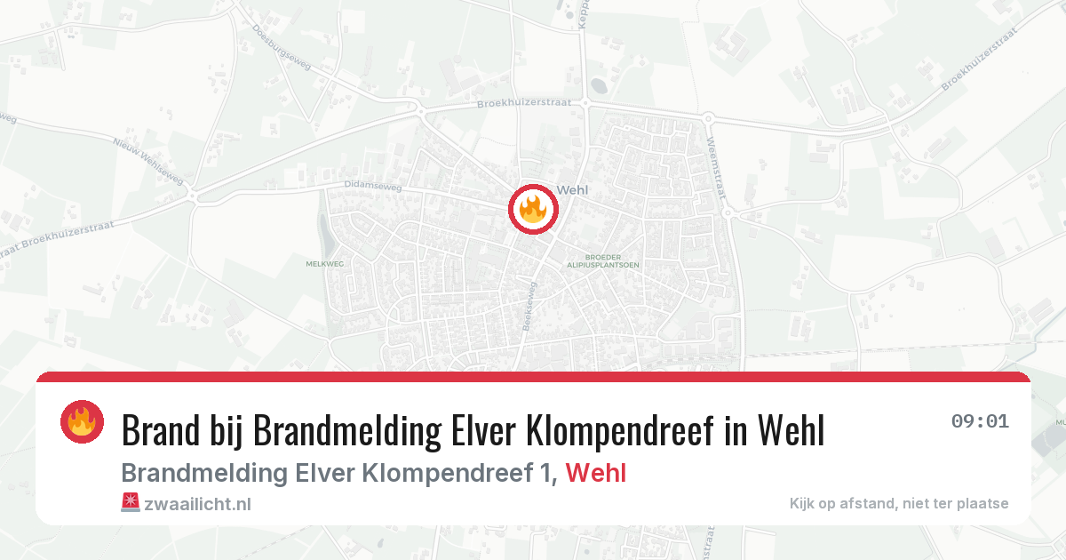 Brand bij Brandmelding Elver Klompendreef in Wehl — 14 jul 2026