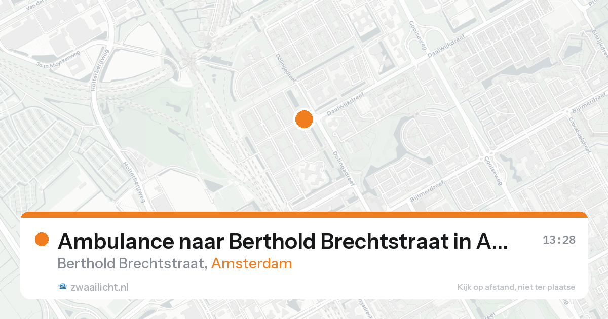 Ambulance naar Berthold Brechtstraat in Amsterdam — 27 mei 2026