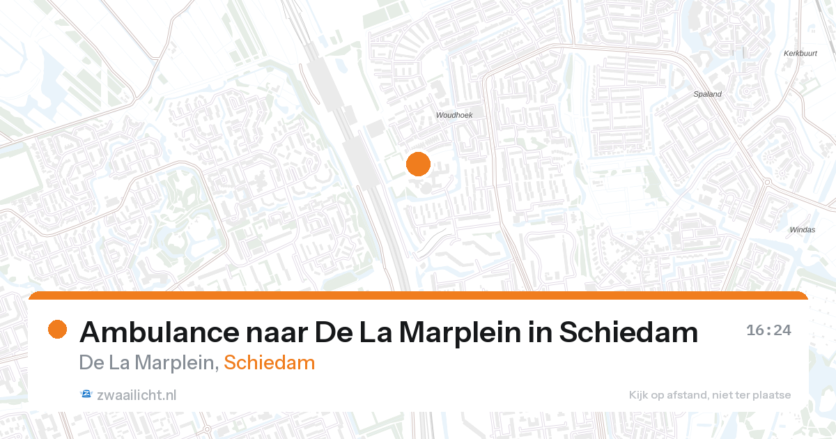 Ambulance naar De La Marplein in Schiedam — 27 aug 2026