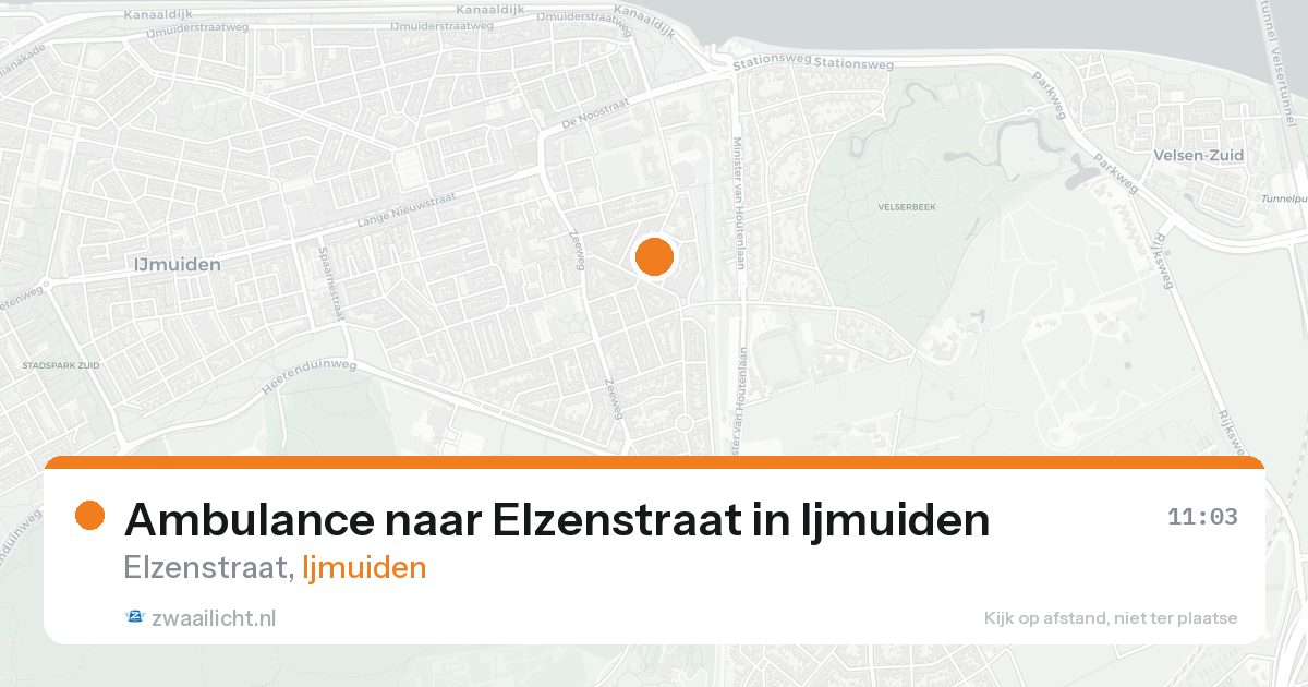 Ambulance naar Elzenstraat in Ijmuiden — 19 aug 2026
