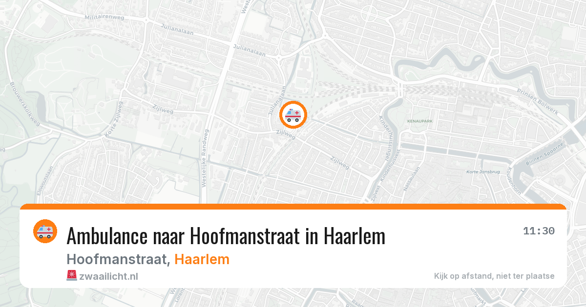 Ambulance naar Hoofmanstraat in Haarlem — 9 aug 2026