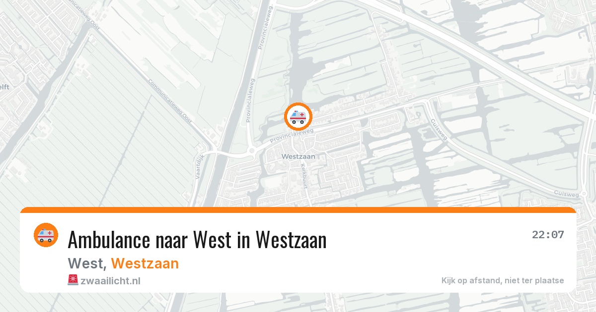 Ambulance naar West in Westzaan — 8 aug 2026