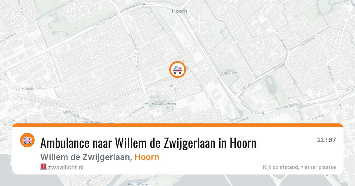 Ambulance naar Willem de Zwijgerlaan in Hoorn — 21 mrt 2026