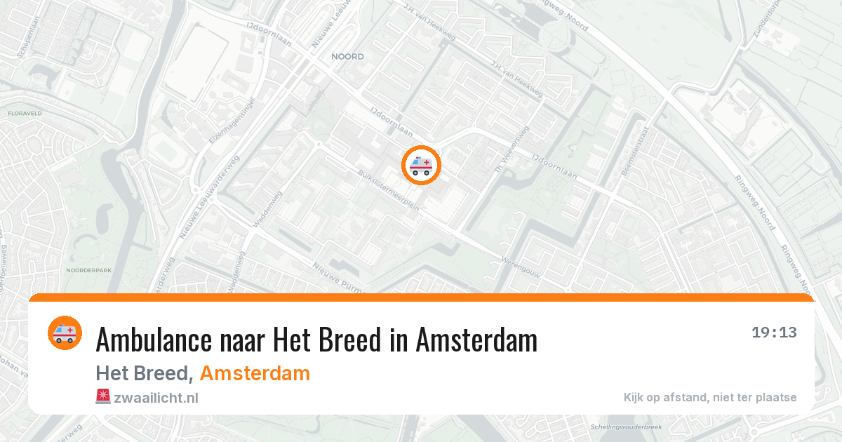 Ambulance naar Het Breed in Amsterdam — 5 jun 2026