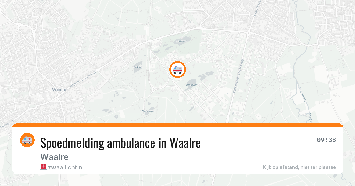 Spoedmelding ambulance in Waalre — 11 aug 2026
