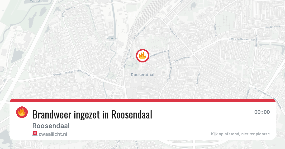 Brandweer ingezet in Roosendaal — 21 jun 2026 | 🚨 Zwaailicht.nl