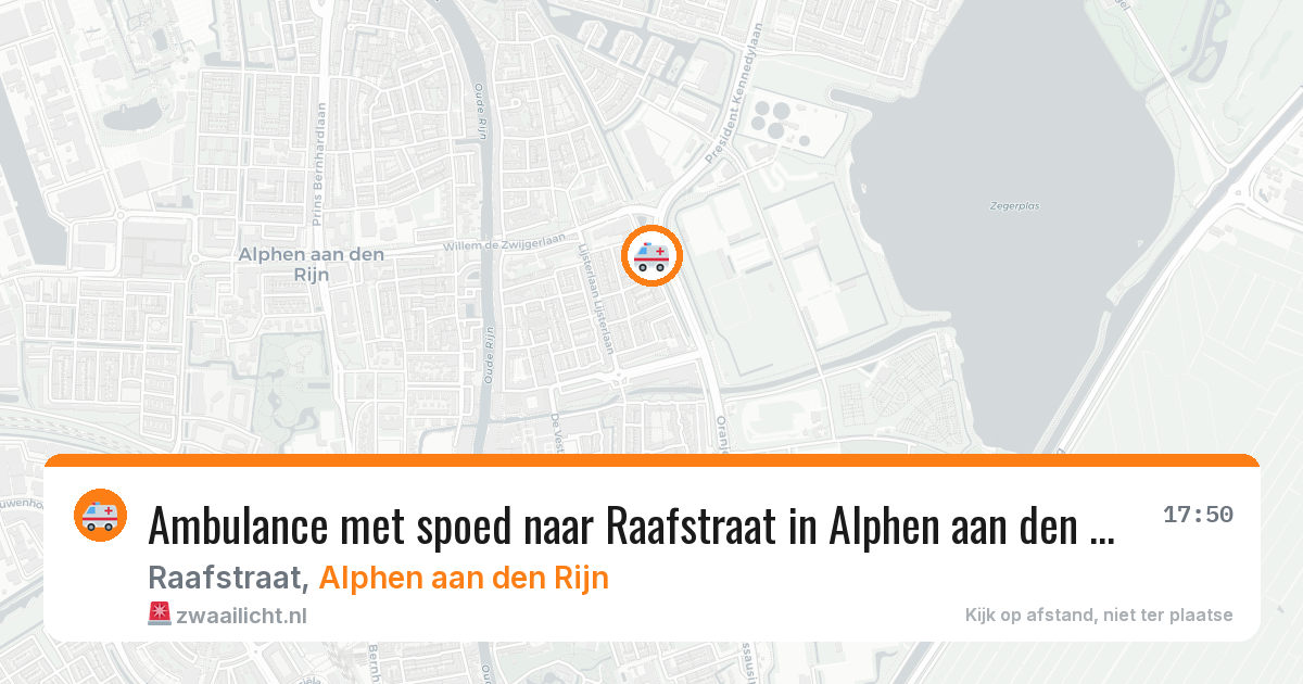 Ambulance met spoed naar Raafstraat in Alphen aan den Rijn — 2 aug 2026