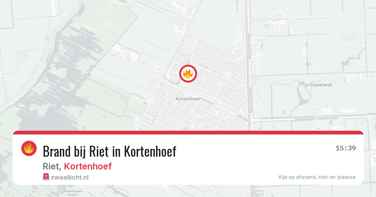 Brand bij Riet in Kortenhoef — 3 jun 2026