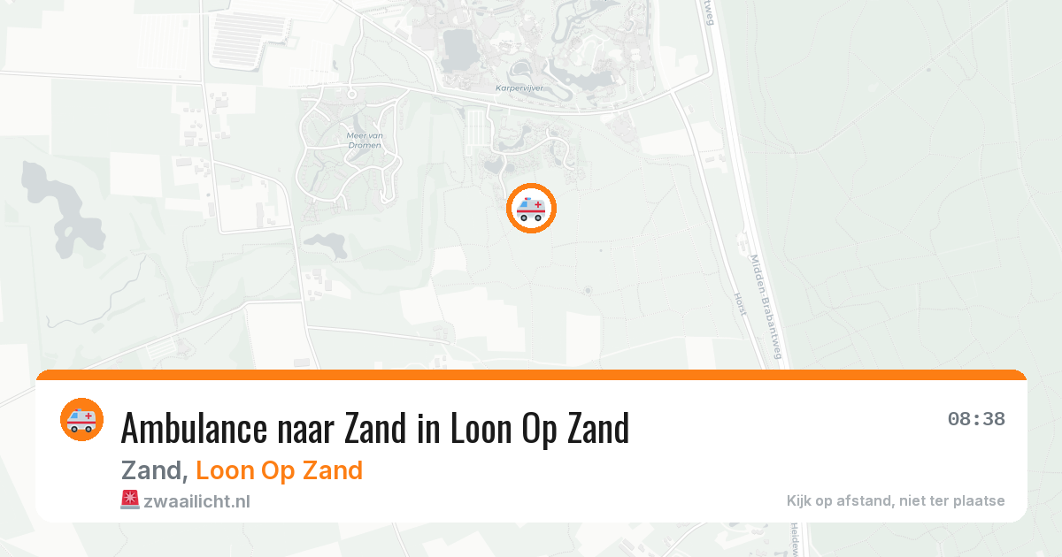 Ambulance naar Zand in Loon Op Zand — 11 jul 2026
