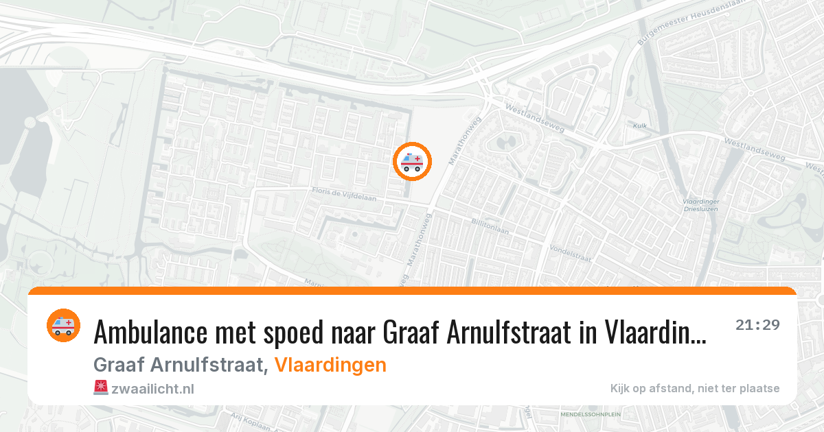 Ambulance met spoed naar Graaf Arnulfstraat in Vlaardingen — 19 mrt 2026