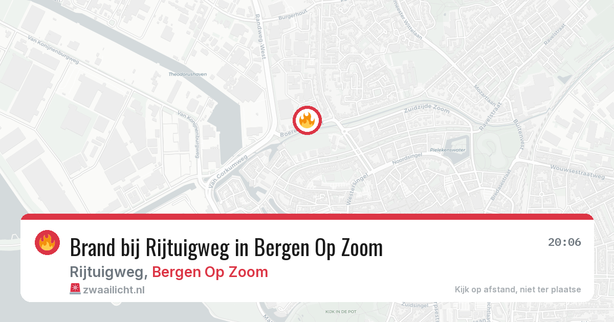 Brand bij Rijtuigweg in Bergen Op Zoom — 5 aug 2026