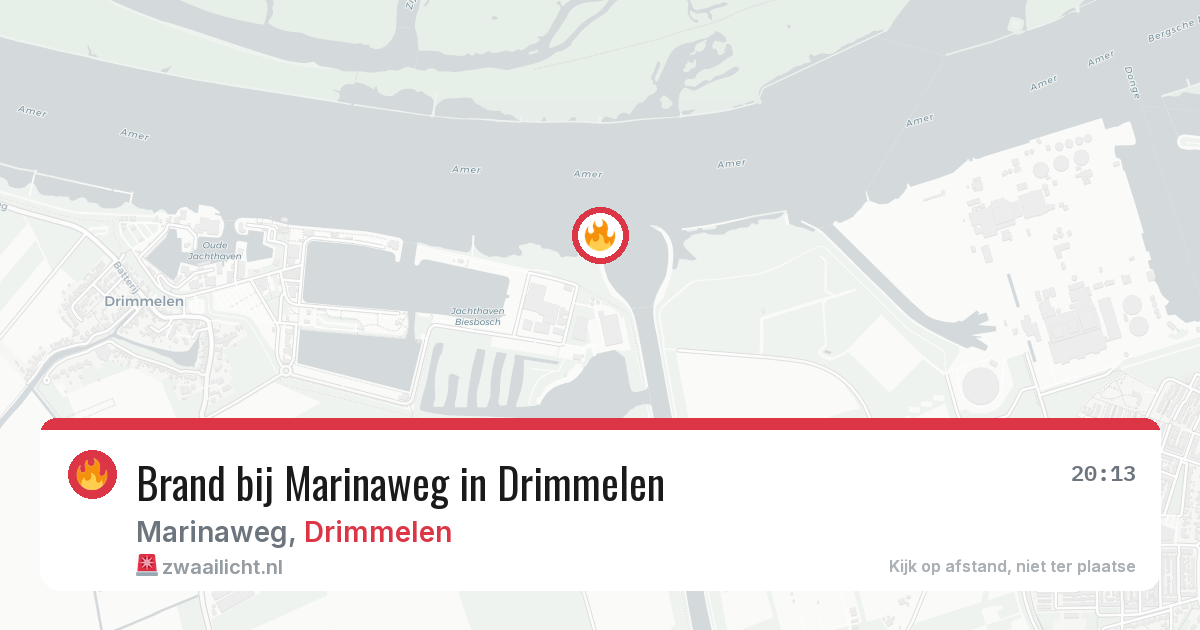 Brand bij Marinaweg in Drimmelen — 17 jul 2026